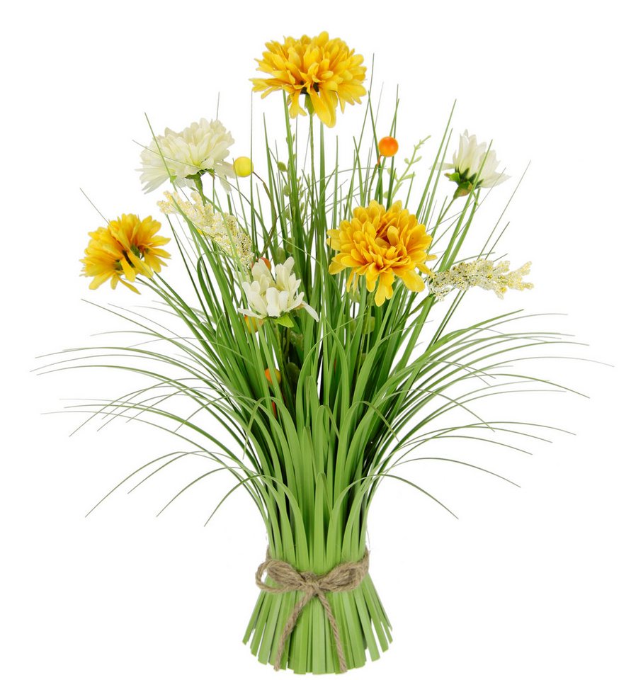 Kunstgras Grasbund mit Dahlien, I.GE.A., Höhe 40 cm, Mit Blüten Margeriten Deko Grasbusch Kunstgras Künstliche Pflanze Kunstgras Grasbund mit Dahlien, I.GE.A., Höhe 40 cm, Mit Blüten Margeriten Deko Grasbusch Kunstgras Künstliche Pflanze von I.GE.A.