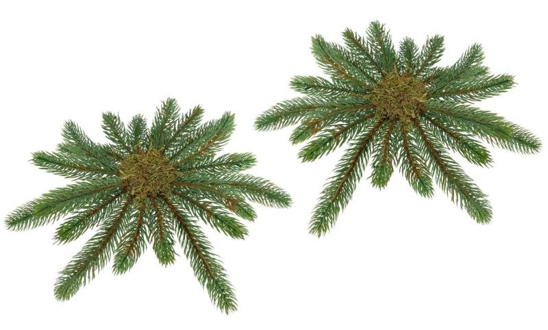 Kunstkranz Tannen-Leger, I.GE.A., Höhe 4 cm, 2er Set Basis für Kränze Arrangement Tannen-Aufleger Tischleger von I.GE.A.