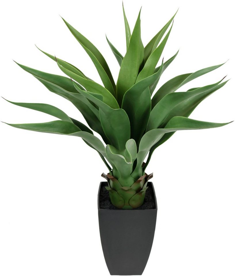 Kunstpflanze Künstliche Agave im Topf Pflanze Aloe Vera Sansevieria, I.GE.A., Höhe 70 cm, Grünpflanze Zimmerpflanze Palme von I.GE.A.