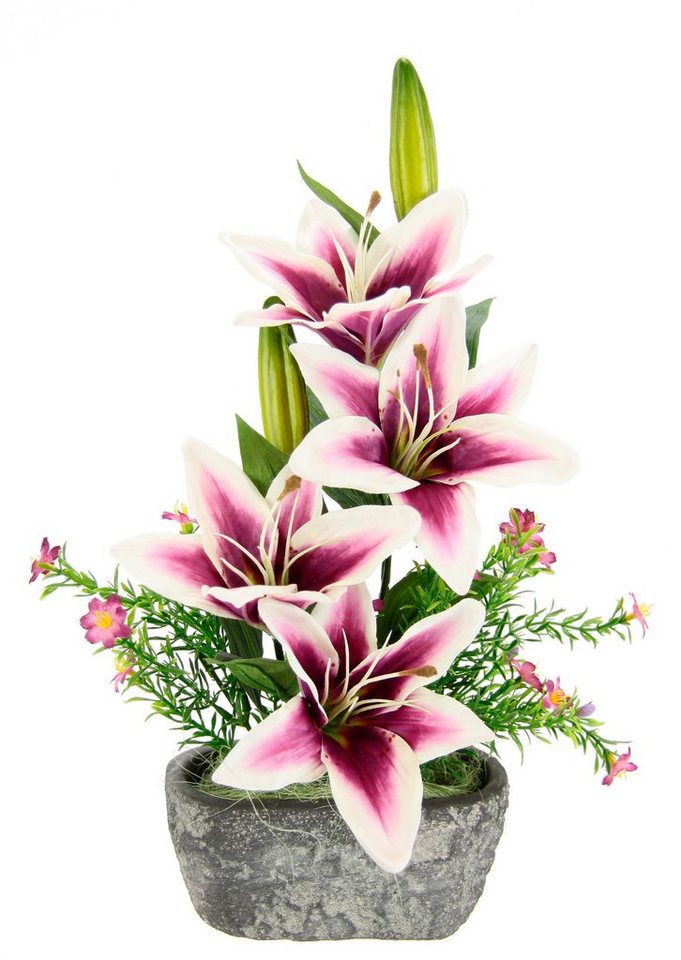 Kunstpflanze Lilien, I.GE.A., Höhe 42 cm, Arrangement im Topf von I.GE.A.