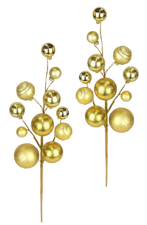 Kunstzweig Kunstzweig mit Kugeln, I.GE.A., Höhe 47 cm, 2er Set Deko Zubehör für Adventskranz Kranz Girlande Weihnachtsdeko Kunstzweig Kunstzweig mit Kugeln, I.GE.A., Höhe 47 cm, 2er Set Deko Zubehör für Adventskranz Kranz Girlande Weihnachtsdeko von I.GE.A.