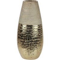 I.GE.A. Dekovase "Blumenvase", (1 St.), Dekovase Zylindervase silber weiß glänzend Blumenvase Modern Tischvase von I.Ge.A.