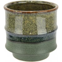 I.GE.A. Dekovase "Topf aus Keramik", (1 St.), Blumentopf geriffelt Zylinderform Übertopf Keramikvase Deko Dekovase von I.Ge.A.