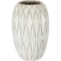 I.GE.A. Dekovase "Vase aus Keramik", (1 St.), Blumentopf geriffelt Zylinderform Übertopf Keramikvase Deko Dekovase von I.Ge.A.