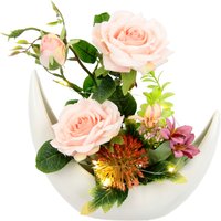 I.GE.A. Kunstblume "Arrangement Rosen in Vase", In Keramikvase Blumengesteck Mittelstücke Hochzeitsdeko Deko Tischdeko von I.Ge.A.
