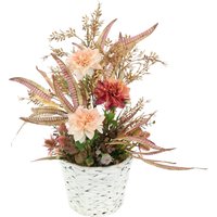 I.GE.A. Kunstblume "Blumenarrangement Dahlien", Im Topf Künstliche Blumen Deko Gesteck Herbstdeko Kunstpflanze von I.Ge.A.