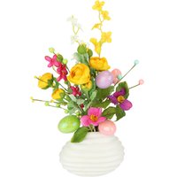 I.GE.A. Kunstblume "Frühlingsstrauß", In Vase aus Keramik Blumenstrauß Lavendel und Eier von I.Ge.A.