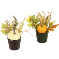 I.GE.A. Kunstblume "Gesteck Kürbis/Beeren", 2er Set im Topf Herbstlaub Dekoblume Herbst-Deko Herbstblume Gesteck I.GE.A. Kunstblume "Gesteck Kürbis/Beeren", 2er Set im Topf Herbstlaub Dekoblume Herbst-Deko Herbstblume Gesteck von I.Ge.A.