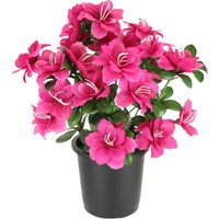 I.GE.A. Kunstblume "Kunstblume Azaleen im Topf" Blume Kunstpflanze Blumendeko Tischdeko Zimmerpflanze von I.Ge.A.