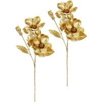 I.GE.A. Kunstblume "Magnolie" 2er Set Dekoblume Metallic Effekt glänzende Weihnachtsdeko Blüten I.GE.A. Kunstblume "Magnolie" 2er Set Dekoblume Metallic Effekt glänzende Weihnachtsdeko Blüten von I.Ge.A.