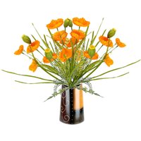 I.GE.A. Kunstblume "Mohnblumenbusch in Vase aus Keramik", Blumen Mohnblume Mohn Mohnbusch Bouquet Strauß Seidenblumenstrauß von I.Ge.A.