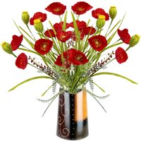 I.GE.A. Kunstblume "Mohnblumenbusch in Vase aus Keramik", Blumen Mohnblume Mohn Mohnbusch Bouquet Strauß Seidenblumenstrauß I.GE.A. Kunstblume "Mohnblumenbusch in Vase aus Keramik", Blumen Mohnblume Mohn Mohnbusch Bouquet Strauß Seidenblumenstrauß von I.Ge.A.
