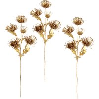 I.GE.A. Kunstblume "Protea" metallic Kunstzweig, 3er Set I.GE.A. Kunstblume "Protea" metallic Kunstzweig, 3er Set von I.Ge.A.