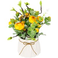 I.GE.A. Kunstblume "Ranunkeln", Im Topf aus Keramik Gesteck Arrangement Künstliche Frühlingsblume von I.Ge.A.