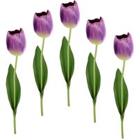 I.GE.A. Kunstblume "Real Touch Tulpen", 5er Set künstliche Tulpenknospen, Kunstblumen, Stielblume von I.Ge.A.