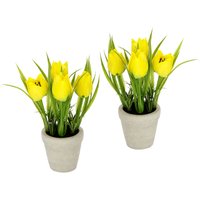 I.GE.A. Kunstblume "Tulpe", Im Keramiktopf, 2er Set von I.Ge.A.