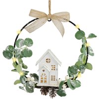 I.GE.A. Kunstkranz "LED-Kranz Eukalyptus aus Metall" Mit Lichterkette Eukalyptus Haus Schleife I.GE.A. Kunstkranz "LED-Kranz Eukalyptus aus Metall" Mit Lichterkette Eukalyptus Haus Schleife von I.Ge.A.