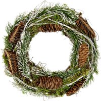 I.GE.A. Kunstkranz "Natur-Kranz Tannenzweige/Zapfen/Reisig", Weihnachtskranz Dekokranz Kranz Adventskranz Türkranz Weihnachtsdeko von I.Ge.A.