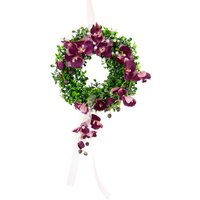 I.GE.A. Kunstkranz "Orchidee", Buchskranz Festliche Dekoration Hochzeitsdeko Wanddeko von I.Ge.A.