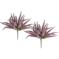 I.GE.A. Kunstpflanze "Erikabusch 2er Set" 25cm Heidenkraut Strauch Dekopflanze Dekoblume Bouquet Pflanze von I.Ge.A.