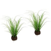I.GE.A. Kunstpflanze "Gras im Reisig" Künstlicher Grasbusch, 2er Set von I.Ge.A.