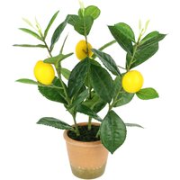 I.GE.A. Kunstpflanze "Künstlicher Mini-Zitronenbaum", Lebensechter Kunstbaum Baum Dekoration Obstbaum Pflanze von I.Ge.A.
