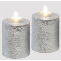 I.GE.A. LED-Kerze "Batteriebetriebene LED-Kerzen aus Echtwachs, Höhe ca. 10 cm", warmweißes Stimmungslicht, Stumpenkerze für den Adventskranz von I.Ge.A.