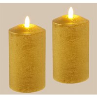 I.GE.A. LED-Kerze "Batteriebetriebene LED-Kerzen aus Echtwachs, Höhe ca. 12,5 cm", warmweißes Stimmungslicht, Stumpenkerze für den Adventskranz von I.Ge.A.