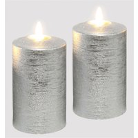 I.GE.A. LED-Kerze "Batteriebetriebene LED-Kerzen aus Echtwachs, Höhe ca. 12,5 cm", warmweißes Stimmungslicht, Stumpenkerze für den Adventskranz von I.Ge.A.