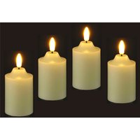 I.GE.A. LED-Kerze "Batteriebetriebene LED-Kerzen aus Echtwachs, Ø ca. 5,5 cm", warmweißes Stimmungslicht, Stumpenkerze für den Adventskranz von I.Ge.A.
