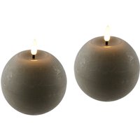 I.GE.A. LED-Kerze "LED Echtwachskerze 2er Set", Mit Timer Flackernd Stumpenkerze Adventskerzen Adventskranz I.GE.A. LED-Kerze "LED Echtwachskerze 2er Set", Mit Timer Flackernd Stumpenkerze Adventskerzen Adventskranz von I.Ge.A.