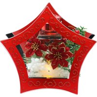 I.GE.A. Teelichthalter "Deko-Objekt mit LED Licht und Teelichtkerze" Mit Christstern Beeren Tanne Kunstschnee Weihnachtsdeko Dekoobjekt I.GE.A. Teelichthalter "Deko-Objekt mit LED Licht und Teelichtkerze" Mit Christstern Beeren Tanne Kunstschnee Weihnachtsdeko Dekoobjekt von I.Ge.A.