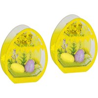 I.GE.A. Teelichthalter "Dekoriert", Mit Oster-Eier 2er Set Kunstblumen Glaseinsatz Kerzen Osterdeko 3D I.GE.A. Teelichthalter "Dekoriert", Mit Oster-Eier 2er Set Kunstblumen Glaseinsatz Kerzen Osterdeko 3D von I.Ge.A.