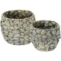 I.GE.A. Übertopf "Aus Wasserhyazinthe" 2er Set, Pflanztöpfe aus Wasserhyazinthe von I.Ge.A.