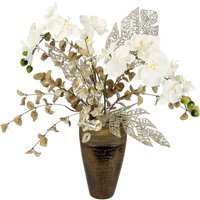I.GE.A. Winterliche Kunstpflanze "Gesteck mit Orchidee in Keramikvase, festliche Weihnachtdeko," von I.Ge.A.