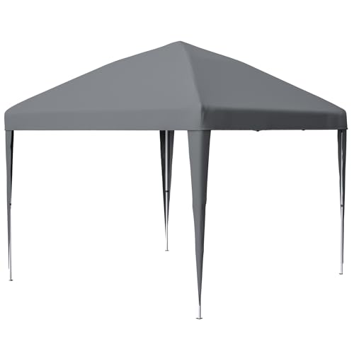 Faltpavillon 3x3m Höhenverstellbar – Pop-up Gartenpavillon mit Tragetasche & 4 Sandsäcken, Wasserdicht & UV-beständig, ideal für Garten, Party & Events (Grau) von I0I&I0I