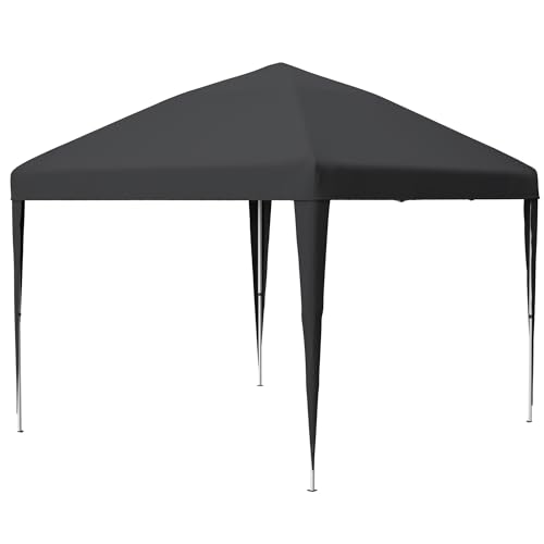 Faltpavillon 3x3m Höhenverstellbar – Pop-up Gartenpavillon mit Tragetasche & 4 Sandsäcken, Wasserdicht & UV-beständig, ideal für Garten, Party & Events (Schwarz) von I0I&I0I