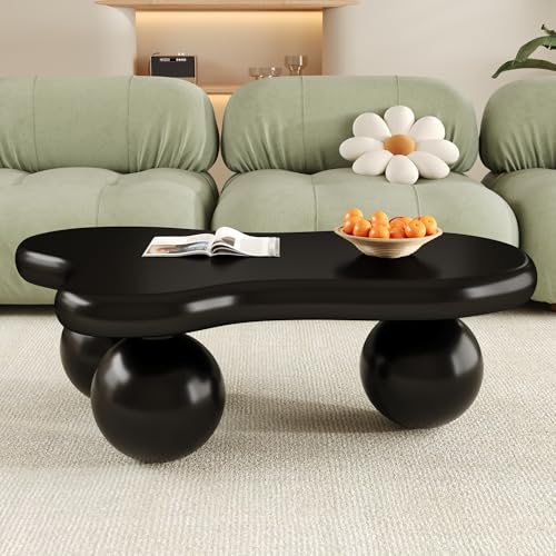 I0I&I0I LED Couchtisch Wolkenform – Design Wohnzimmertisch mit 16 Farben, MDF, Abgerundete Ecken, Cloud Style Coffee Table, Klein, Sicher, Modern, Ideal für Kinderzimmer & Wohnzimmer (Stil 1) von I0I&I0I