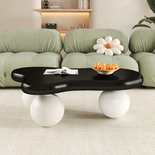 I0I&I0I LED Couchtisch Wolkenform – Design Wohnzimmertisch mit 16 Farben, MDF, Abgerundete Ecken, Cloud Style Coffee Table, Klein, Sicher, Modern, Ideal für Kinderzimmer & Wohnzimmer (Stil 2) von I0I&I0I