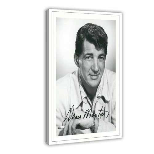Dean Martin Autogramm-Poster, Leinwand-Poster, Wandkunst, Dekordruck, Bild Gemälde für Wohnzimmer, Schlafzimmer, Dekoration, 40 x 60 cm von IAGHRT