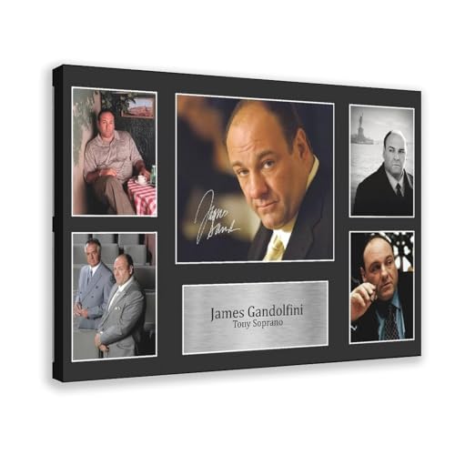 IAGHRT James Gandolfini Autogramm-Poster, Leinwand, Poster, Schlafzimmer, Dekoration, Landschaft, Büro, Raumdekoration, Geschenk, 40 x 60 cm von IAGHRT