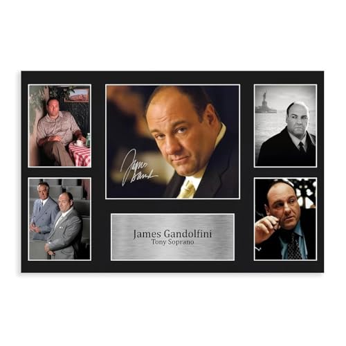 IAGHRT James Gandolfini Autogramm-Poster, Leinwand, Poster, Schlafzimmer, Dekoration, Landschaft, Büro, Raumdekoration, Geschenk, 60 x 90 cm von IAGHRT