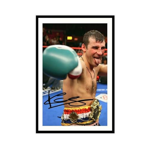 IAGHRT Joe Calzaghe Autogramm-Poster, 1 Leinwand-Poster, Schlafzimmerdekoration, Landschaft, Büro, Raumdekoration, Geschenk, 60 x 90 cm von IAGHRT