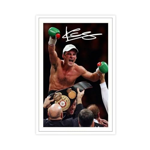 IAGHRT Joe Calzaghe Autogramm-Poster, Leinwand, Poster, Schlafzimmer, Dekoration, Landschaft, Büro, Raumdekoration, Geschenk, 60 x 90 cm von IAGHRT