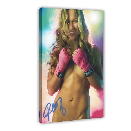 IAGHRT Ronda Rousey Autogramm-Poster (2), Leinwand-Poster, Schlafzimmerdekoration, Landschaft, Büro, Raumdekoration, Geschenk, 40 x 60 cm von IAGHRT