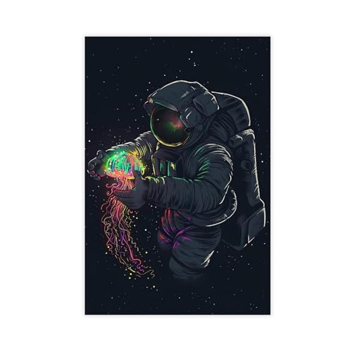 IAGHRT Sci-Fi-Astronauten-Tapete, Leinwand, Poster, Schlafzimmer, Dekoration, Landschaft, Büro, Raumdekoration, Geschenk, 50 x 75 cm IAGHRT Sci-Fi-Astronauten-Tapete, Leinwand, Poster, Schlafzimmer, Dekoration, Landschaft, Büro, Raumdekoration, Geschenk, 50 x 75 cm von IAGHRT