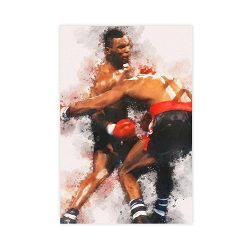 Mike Tyson Poster (11) Leinwand-Poster, Wandkunst, Dekordruck, Bild Gemälde für Wohnzimmer, Schlafzimmer, Dekoration, 60 x 90 cm von IAGHRT