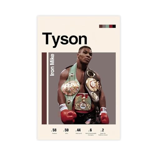 Mike Tyson Poster (4) Leinwand-Poster, Wandkunst, Dekordruck, Bild Gemälde für Wohnzimmer, Schlafzimmer, Dekoration, 60 x 90 cm von IAGHRT