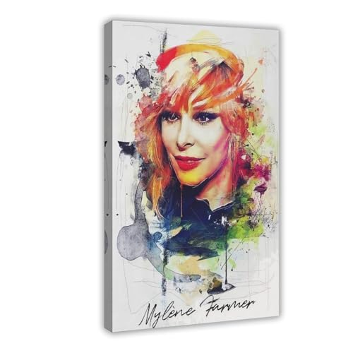 Mylene Farmer-Poster (3) Leinwand-Poster, Wandkunst, Dekordruck, Bild Gemälde für Wohnzimmer, Schlafzimmer, Dekoration, 40 x 60 cm von IAGHRT