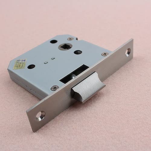 1 Stück Einsteckschloss aus Edelstahl 304 – 55 mm Dornmaß, Einzelriegel, schräge Zunge for Holz- und Stahltüren, Zuhause und Büro von IAGWNNWY